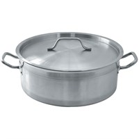 Кастрюля-котел c крышкой,низкая, 10л (32*12) сталь 18/0,серия 