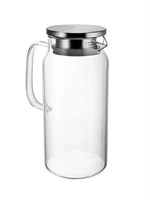 Кувшин 1,2 л. d=135 мм. h=230 мм. с крышкой нерж., Термостекло /1/12/ 76293