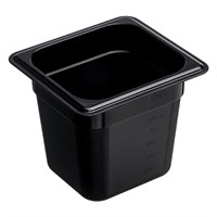 Гастроемкость 1/6 h=150 мм. 176*162 мм. 2,1 л. поликарб. черная GP /1/ 79660