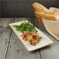 Блюдо прямоугольное 38*18 см, фарфор, серия 