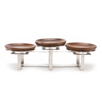 Стойка металлическая для выкладки + три блюда из бука,96*32*25 см,  P.L.--Hotelware 81240971