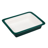 Гастроемкость 1/2-65 (32,5*26,5*6,5 см), зеленый борт, фарфор, P.L. Proff Cuisine 81243105