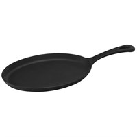 Сковорода овальная с ручкой чугун 17*23см.  LAVA 81240430