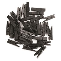 Прищепки-мини деревянные 2,5 см, черные  50 шт/уп 81400339