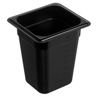 Гастроемкость 1/6 h=200 мм. 176*162 мм. 2,6 л.  поликарб. черная GP /1/ 79662