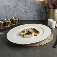 Блюдо овальное 36*27см, фарфор 