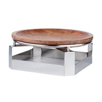 Стойка металлическая для выкладки + блюдо из бука,32*32*13 см,  P.L.--Hotelware 81240968