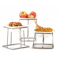 Стойка металлическая для выкладки + керамический салатник,20*20*15,5 см,  P.L.--Hotelware 81240959