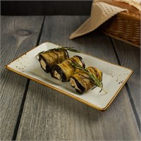 Блюдо прямоугольное 21,5*12,5 см, фарфор, серия 