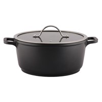 Кастрюля с крышкой (4л.) 24*11 см,индукция,ал. с антипригарным покрытием,литая  P.L. Proff Cuisine 81269884