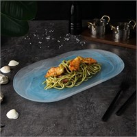 Тарелка-блюдо, матовое 36*20 см, h=3 см,материал cтекло,серия 