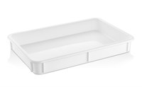 Контейнер для теста 300*400*75 мм. (-40/+70℃) прямой, сплошной, мороз-кий, белый п/п (крышка 77155) GP /1/12/ 77153