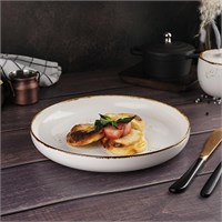 Тарелка с бортом d=23 см, фарфор 