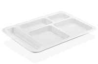 Поднос 400*280 мм. с 5 отделениями, 300 гр., поликарбонат GP /1/25/ 79988