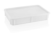 Контейнер для теста 600*400*75 мм. (-40/+70℃) прямой, сплошной, мороз-кий, белый п/п (крышка 77152) GP /1/6/ 80021