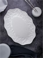 Блюдо овальное 36x26 см h 3 см, костяной фарфор, Origami CDF OR14