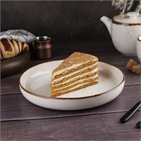 Тарелка с бортом d=21,5 см, фарфор 