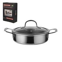 Кастрюля с крышкой,трех-слойная сталь, 1.7 л, 20/18*12см 