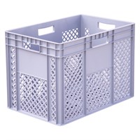 Ящик полимерный 600х400х420 мороз. стенки перфо, дно перфо, 4 открытые ручки [32630] 9758/5