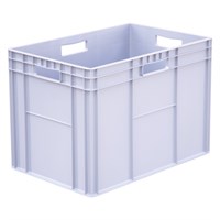 Ящик полимерный 600х400х420 мороз. стенки сплошные, дно усиленное, 4 открытые ручки [32234] 9758/6