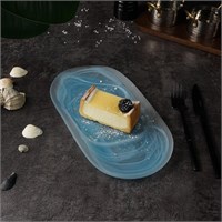 Тарелка-блюдо, матовое 28*15 см, h=2 см,материал cтекло,серия 