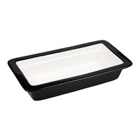 Гастроемкость 1/3-65 (32,5*17,6*6,5 см), черный борт, фарфор, P.L. Proff Cuisine 81243106