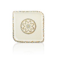 Тарелка квадратная 15*15 cм,фарфор,серия 