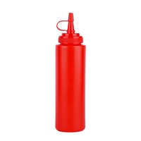 Емкость (диспенсер) для соусов, 240 мл, красная, пластик, P.L. Proff Cuisine 90001181