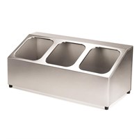 Подставка для гастроемкостей (поли) 1/6 h200 мм 3 отделения 50*22*20 см нерж, P.L. Proff Cuisine 81280153