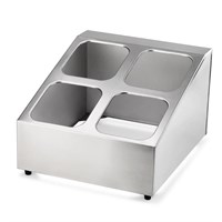 Подставка для гастроемкостей (поли) 1/6 h100 мм 4 отделения 33,6*40,3*20 см нерж, P.L. Proff Cuisine 81280152