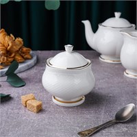 Сахарница 200 мл, фарфор, 