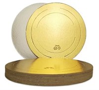 Подложка для тортов d240 мм 20 шт [PL 3,0 240 зол/бел] дл020