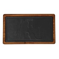 Блюдо прямоугольное 15,5*23,5см. чугун на д/подставке LAVA 81240288