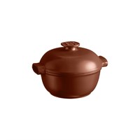 Кастрюля 2,0 л. керам. d=22,5 см. h=18 см. с крышкой (индукция) коричневая Emile Henry /1/ 73806