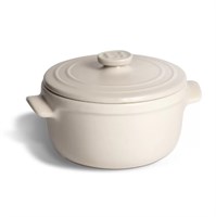 Кастрюля 0,6 л. керам. d=13,5 см. h=10 см. с крышкой бежевая Emile Henry /1/2/ 77623