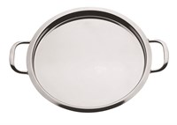 Поднос для подачи d=38 см. нерж. с ручками Abert /1/ 80123