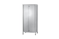 Шкаф кухонный ШЗКп - 1500*600*1800 "Profi Inox", двери-купе, полки сплошн. 3 шт., без к-та замков ШЗК-PIn15060180-дк-3пс-б/з