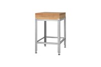 Подставка для рубки мяса ПДМн - 500*500*800 "Norma Inox" ПДМ-NIn505080