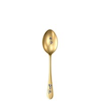 Ложка десертная 16см, Epsilon matt gold 24k flower, Narin [12] 202457