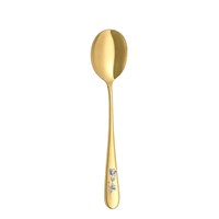 Ложка для соуса 21см, Epsilon matt gold 24k flower, Narin [12] 202472