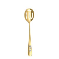 Ложка шумовка для соуса 21см, Epsilon matt gold 24k flower, Narin [12] 202471