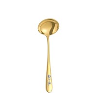Ложка половник для соуса 20см, Epsilon matt gold 24k flower, Narin [12] 202470