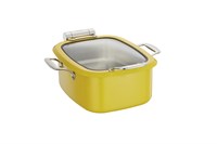 Чафиндиш (мармит) 4 л. 36,3*40,8 см. h=16,5 см. со стеклянной крышкой, индукционный, желтый (нагревательный элемент - 80902,80901,80904, подставка 80898) Mgprof /1/ ВДОХНОВЕНИЕ 80897
