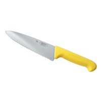 Нож PRO-Line поварской, желтая пластиковая ручка, волнистое лезвие, 25 см, P.L. Proff Cuisine 99002260