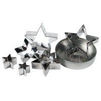 Набор кондитерских форм "Звезда", h 3 см, d 3/ 4/ 5/ 6/ 7/ 8/ 9/ 10/ 12 см, P.L. Proff Cuisine 81004610