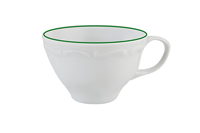 Чашка кофейная 80 мл, кант зелёный 311907 maria green