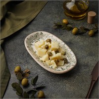 Блюдо для закусок 200 мл,19*11 cм, h2.4см, фарфор,серия "Oliva", By Bone 81222778