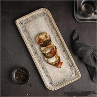Блюдо прямоугольное 36.5*16.5 cм, h2см, фарфор,серия "Rug", By Bone 81222873