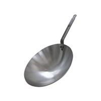Сковорода Wok d=35,5 см. h=9 см. белая сталь (индукция) Сarbone plus De Buyer /1/3/ 35092