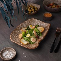 Блюдо для подачи  26*20*4,3 см, Brown Taiga Untouched. P.L. Proff Cuisine 81250106